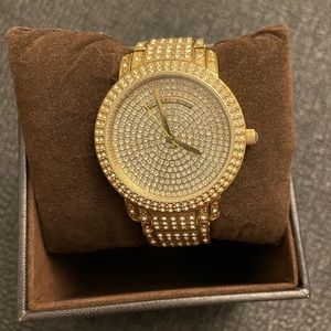 Michael Kors Gold Swarovski BLING Watch MK